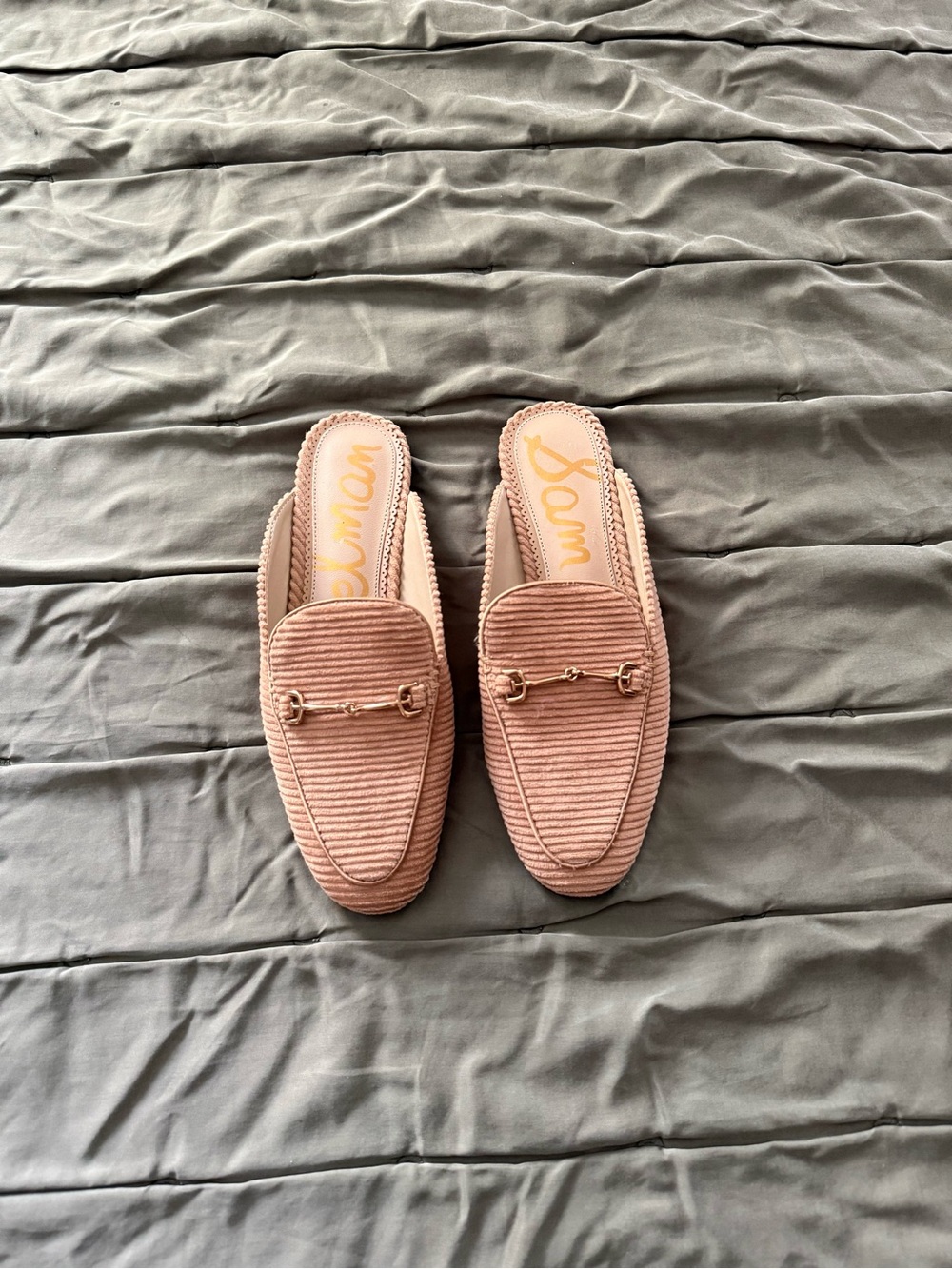 Sam Edelman Linnie Bit Mules Tan Corduroy / Size 5.5